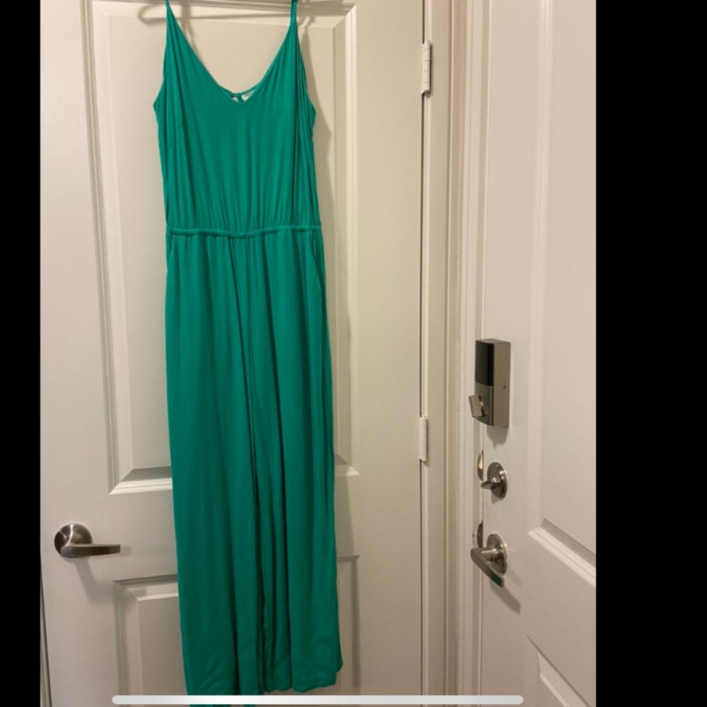 H&M Green Sleeveless Jumpsuit